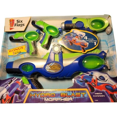 Vtg 2005 Six Flags Hydro Blast Morpher Mega Cannon Water Blaster Set NEW Unused
