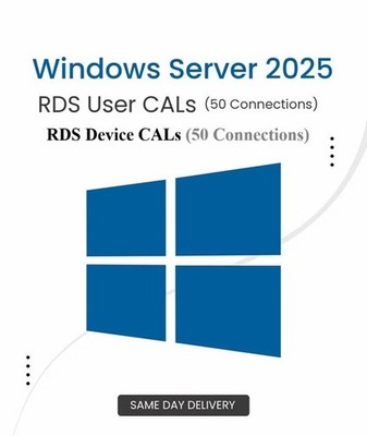 RDS CAL - Remote Desktop Services Windows Server 2025 50 User/Device Connections