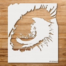 Intricate Eye Contrast Stencil for Unique Crafting Projects - StencilAir