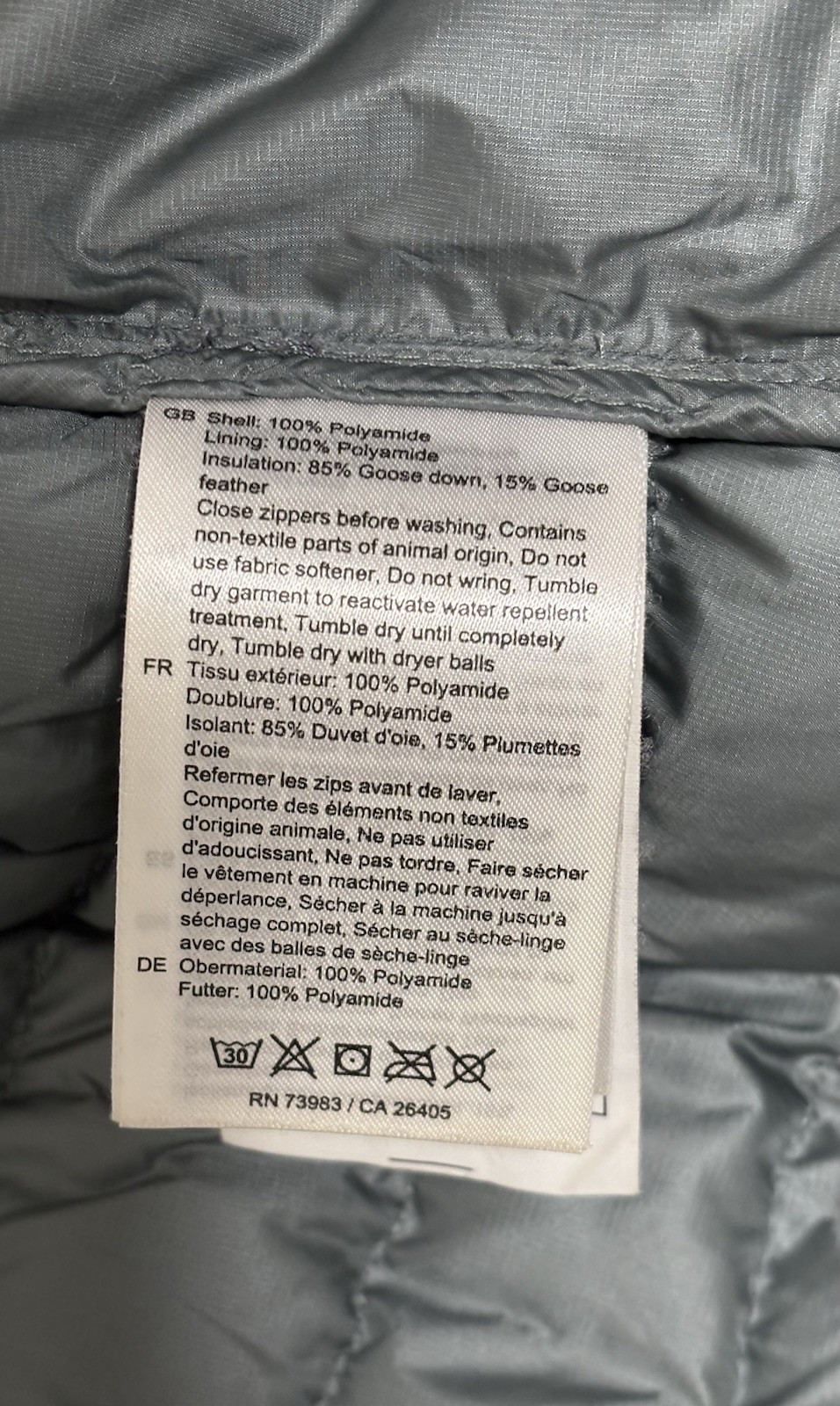 Helly Hansen Goose Down Puffer Coat jacket Grey W… - image 6