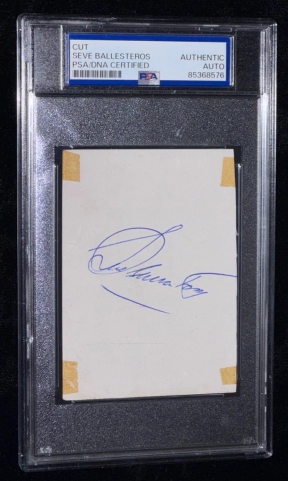 Seve Ballesteros "2x Masters Champion Golf HOF" Signed Autographed Cut Auto PSA - Image 2 of 4