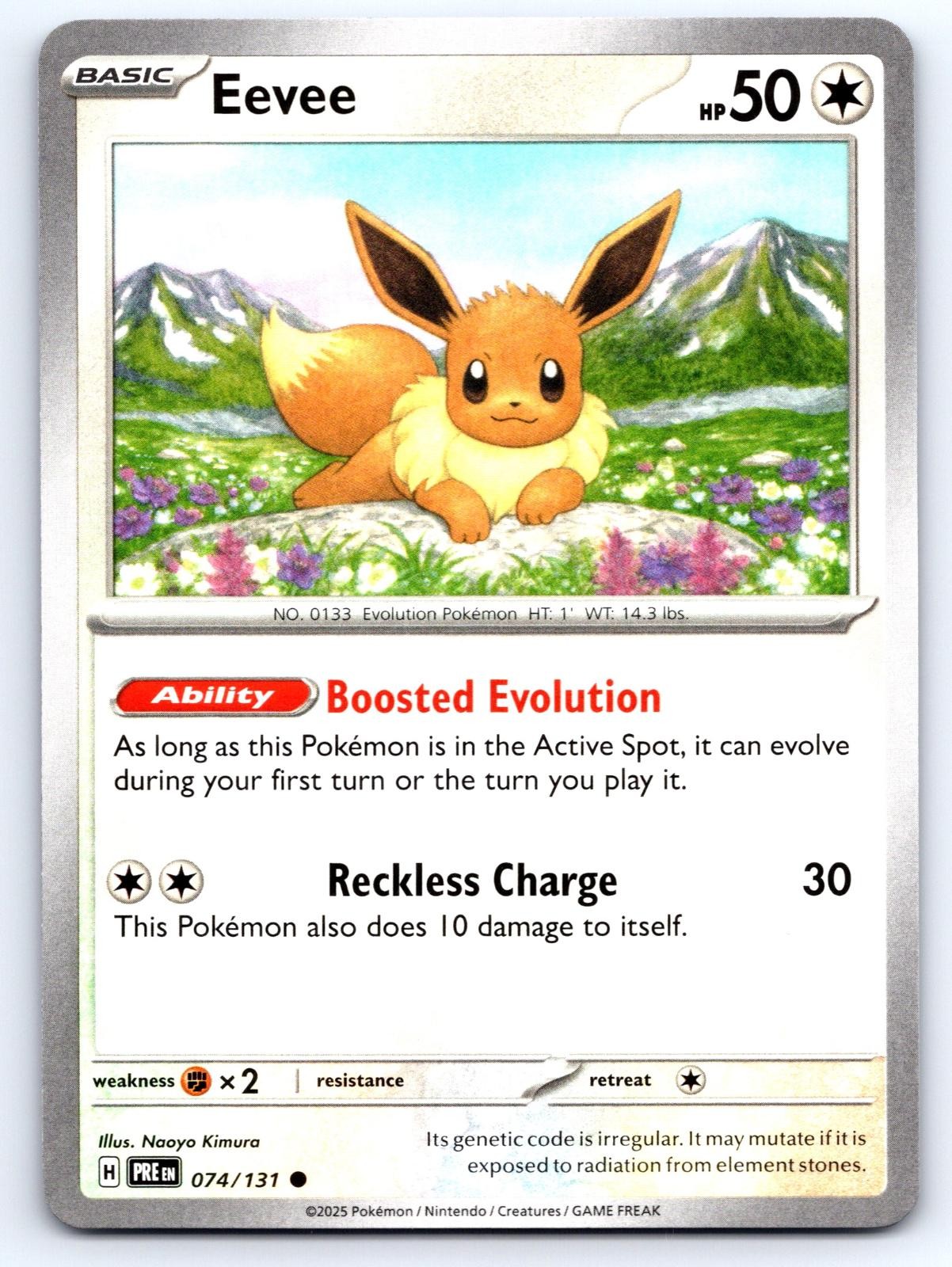 Eevee 074/131 Common Prismatic Evolutions Pokemon NM
