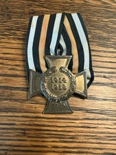 Original Third Reich Honor Cross (Hindenburg Cross) Marked CW 1934 Parade Mount