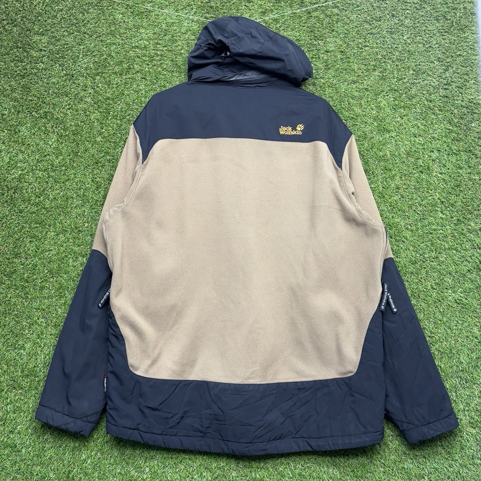 Chaqueta JACK WOLFSKIN Para Hombres 2XL XXL Exterior Senderismo Cremallera Completa Trabajo Con Capucha Marrón MG07 Foto 2 de 4