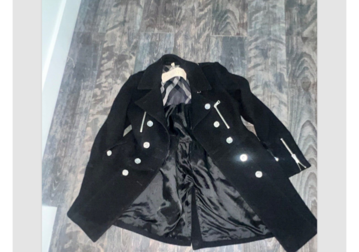 #sale, #Burberry  Wool Cashmere Sz 8 Women’s Pea Coat Vintage Nova Check Rare