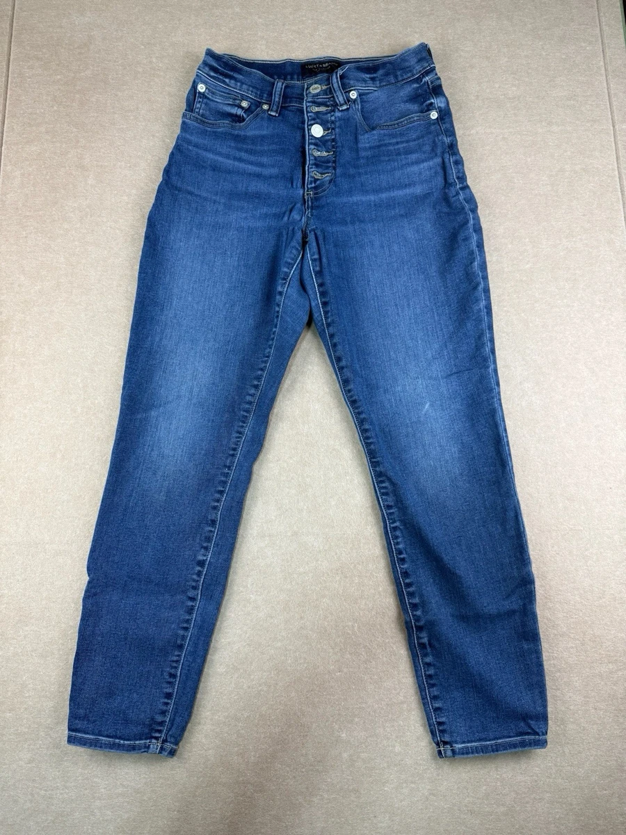 Jeans Skinny Lucky Brand Bridgette Ourlet Brut - Taille Haute, Stretch - Taille 6/28 - Neuf Avec étiquettes