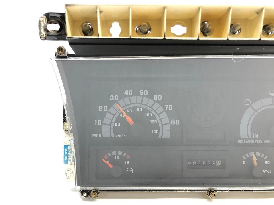 GMC C6500 C7500 1990 Topkick panel de instrumentos de gas cuadro de calibre 224 k MI 25081270 Foto 4 de 4