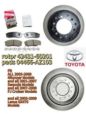 For 2003-2009 TOYOTA 4RUNNER GENUINE NEW OEM REAR BRAKE ROTORS PAD KIT & SHIMS