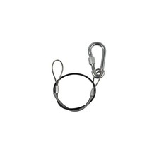 Elingue de Sécurité SC10B 30cm Noir Ø1,5mm 10Kg avec Mousqueton