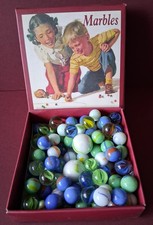 RETRO RANGE TOYS AND GAMES MARBLES 50 TOTAL - NEW