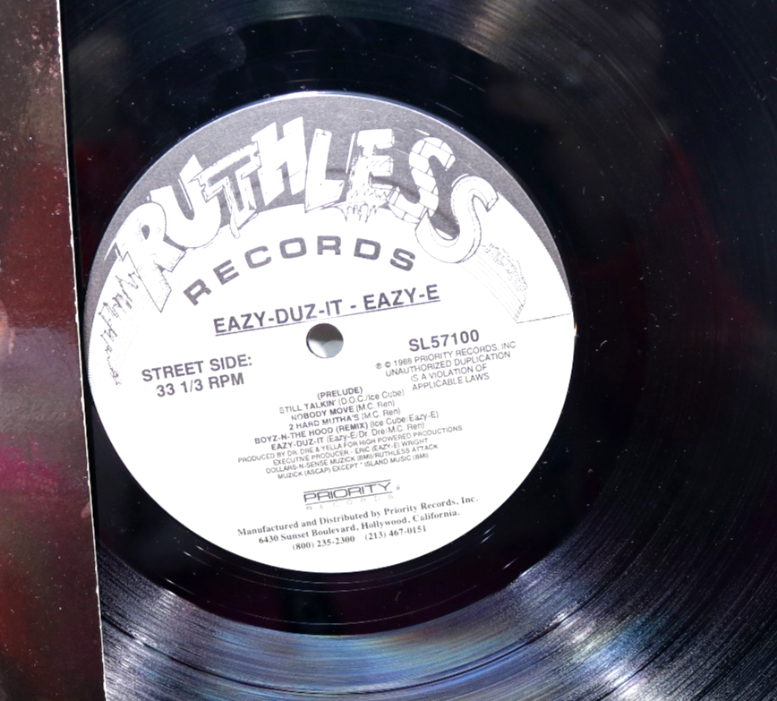 EAZY-E Eazy -Duz-It First Press 1989 RUTHLESS RECORDS SL 57100