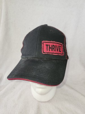Thrive Patch Black Red Adjustable Cap Hat