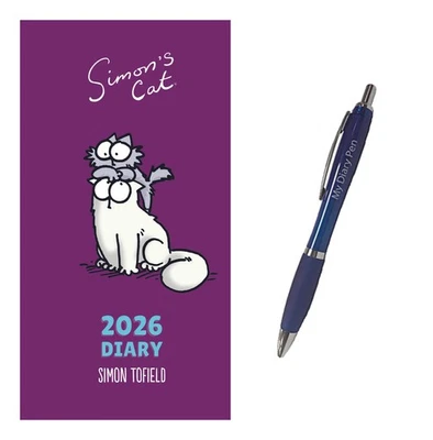 Simons Cat Slim Diary 2026 + EXCLUSIVE LIMITED EDITION PEN