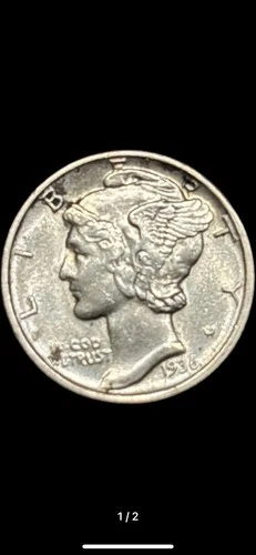Mercury Dime 1936 XF Silver