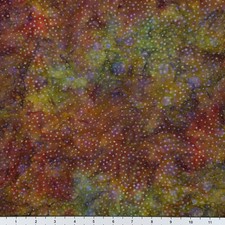 1 Yard Cut Lunn Double Dots Batik 100 Cotton 008 Cayenne Red Purple Green