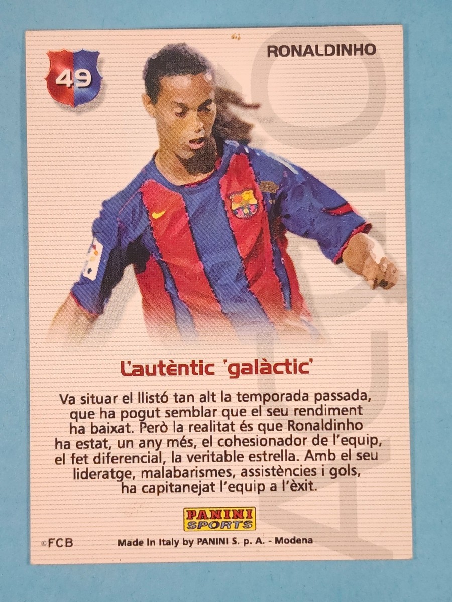 2004-05 Panini Mega Cracks Barca-Campeon Ronaldinho #49 Barcelona
