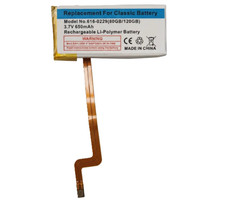 iPod 6th 7th Gen Classic Replacement Battery 616-0229 80GB 120GB 650mAh