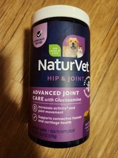 NaturVet Advanced Joint Care Hip Joint Supplement for Dogs Cats, 240 count