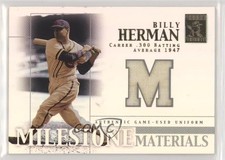 2002 Topps Tribute Milestone Materials Billy Herman #MIM-BH HOF 7v7
