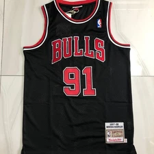 Dennis Rodman #91 Embroidered Retro Jersey 96-97, 97-98 Season 3 Colors