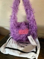Martine Rose Hairy Charm Pull Handbag Lilac-NWT