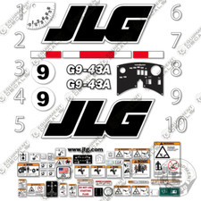 Fits JLG G9-43A Decal Kit Telehandler Replacement Sticker Set - 7 Year Vinyl