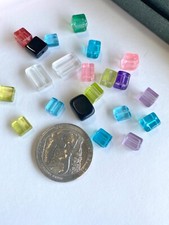 Cube Beads for Jewelry Making 6mm Glass Beads Cube Square Jewelry Making 50 pcs