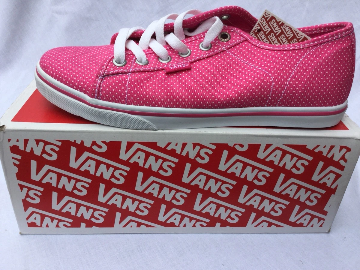 VANS Ferris Lo Pro SHOES pink white poolka dot UK 4.5 Brand New Trainers Shoes