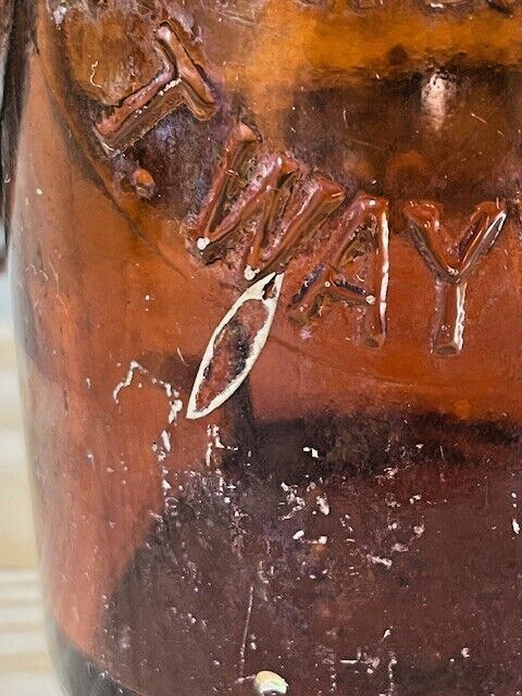 C.L. Centlivre Brg. Embossed Amber Quart Blob Beer Bottle, Fort Wayne, IN - #1