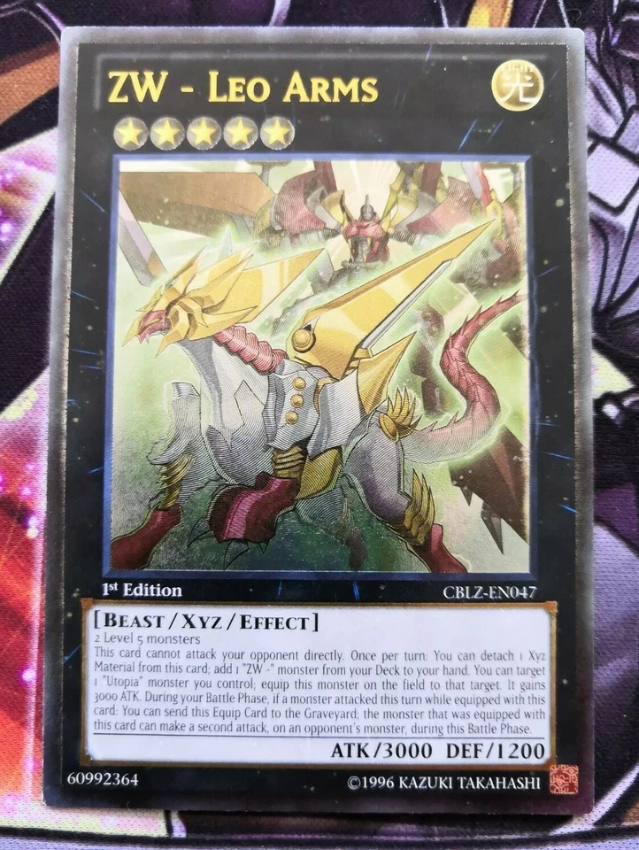 ZW - LEO ARMS - CBLZ-EN047 Ultimate Rare / 1st Edition Near Mint XYZ 5⭐ - Bild 2 von 3