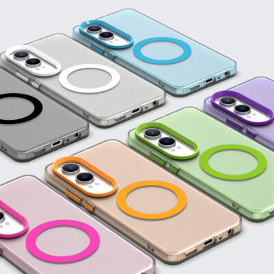 For OnePlus Nord CE4 Lite, Candy Magnetic Ring Matte Bumper Clear Cover Case