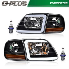 Fit For 97-04 F-150 Expedition Led Drl Headlights Corner Lights Blackclear
