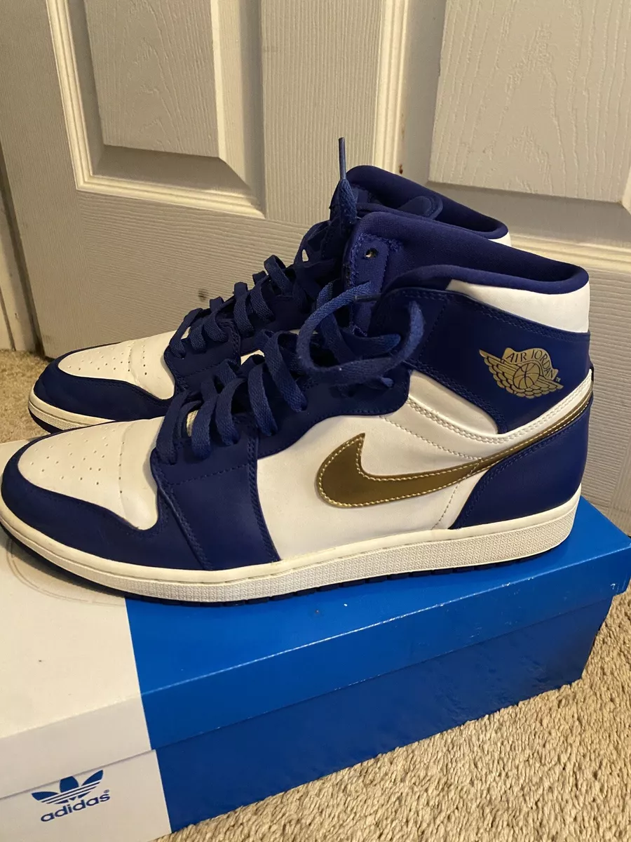 Air Jordan Retro 1 High Gold Metal Size 13