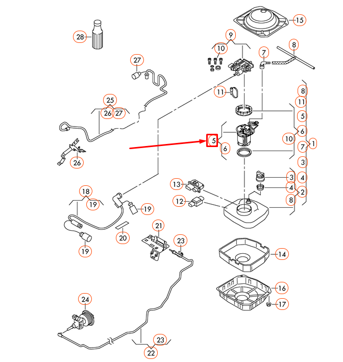 Volkswagen CC Adblue Heater Element Repair Kit 3C0198970B Genuine 
