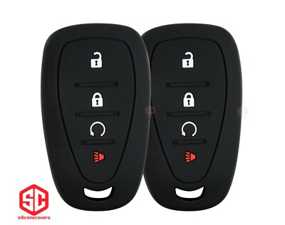 2x New Key Fob Remote Fobik 4 Buttons Silicone Cover Fit//For Dodge Jeep