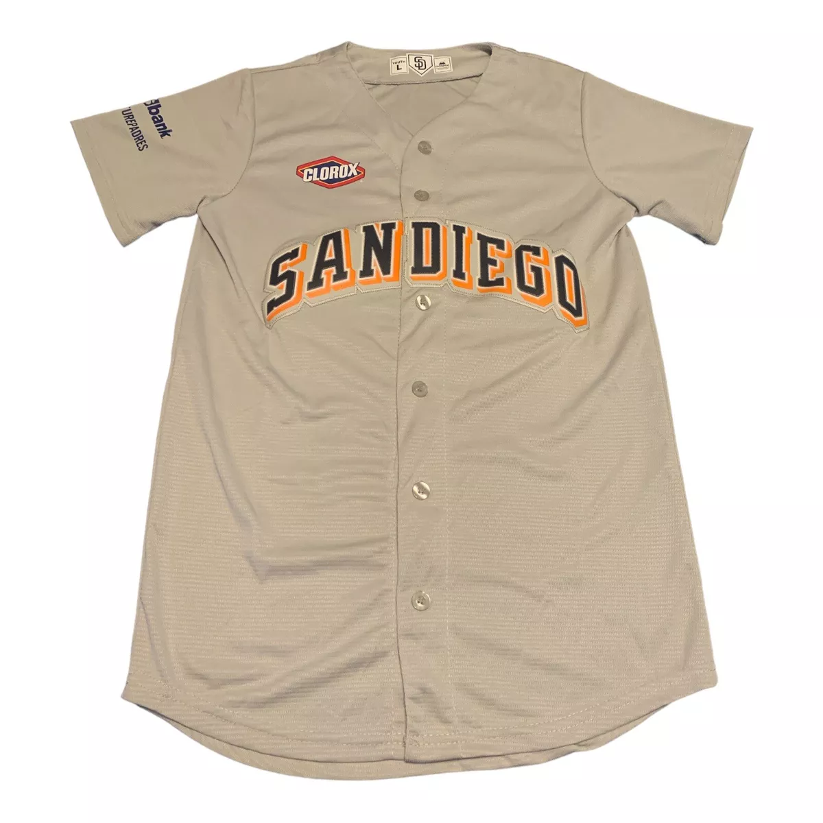 Cotapaxi Clorox #FuturePadres San Diego Padres 1998 Away Jersey Youth Sz L