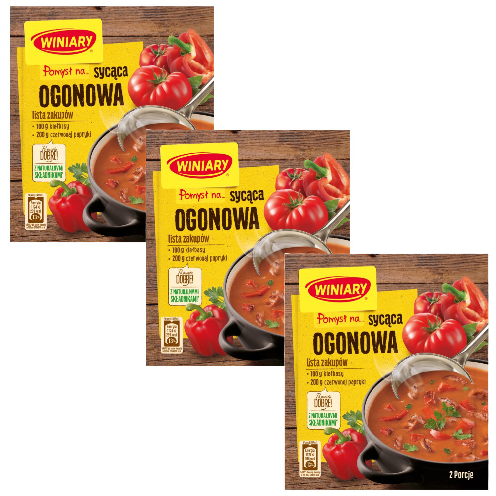 Винный суп быстрого приготовления из БЫЧЬИХ ХВОСТОВ, 3 шт./6 порций, Сделано в Польше, БЕСПЛАТНАЯ ДОСТАВКА