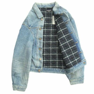21aw Balenciaga Asymmetric Padded Denim Jacket Lining Check 21aw Balenciaga Asymmetric Padded Denim Jacket Lining Check