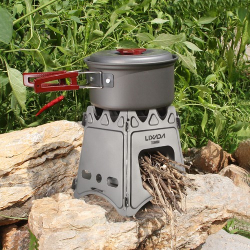 LIXADA Compact Folding Titanium Wood Stove for Camping Cooking Picnic F5j6  for sale online | eBay
