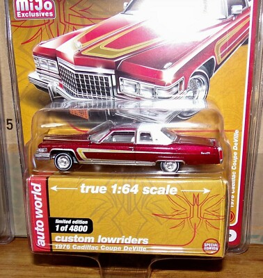AUTO WORLD 1976 76 CADILLAC COUPE DeVILLE CUSTOM LOWRIDER CAR