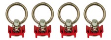Pit Posse L Track Stud Ring Spring Loaded S Track Tie Down Anchor Red (4 pack)