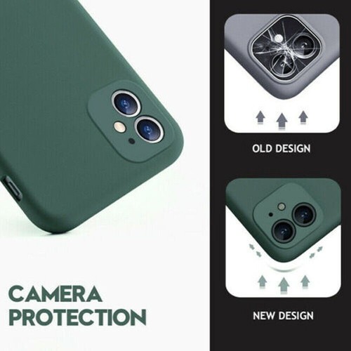 For iPhone 12 11 Pro Max XS Max XR Liquid Silicone Clear Case Camera Lens Cover - Picture 5 of 27