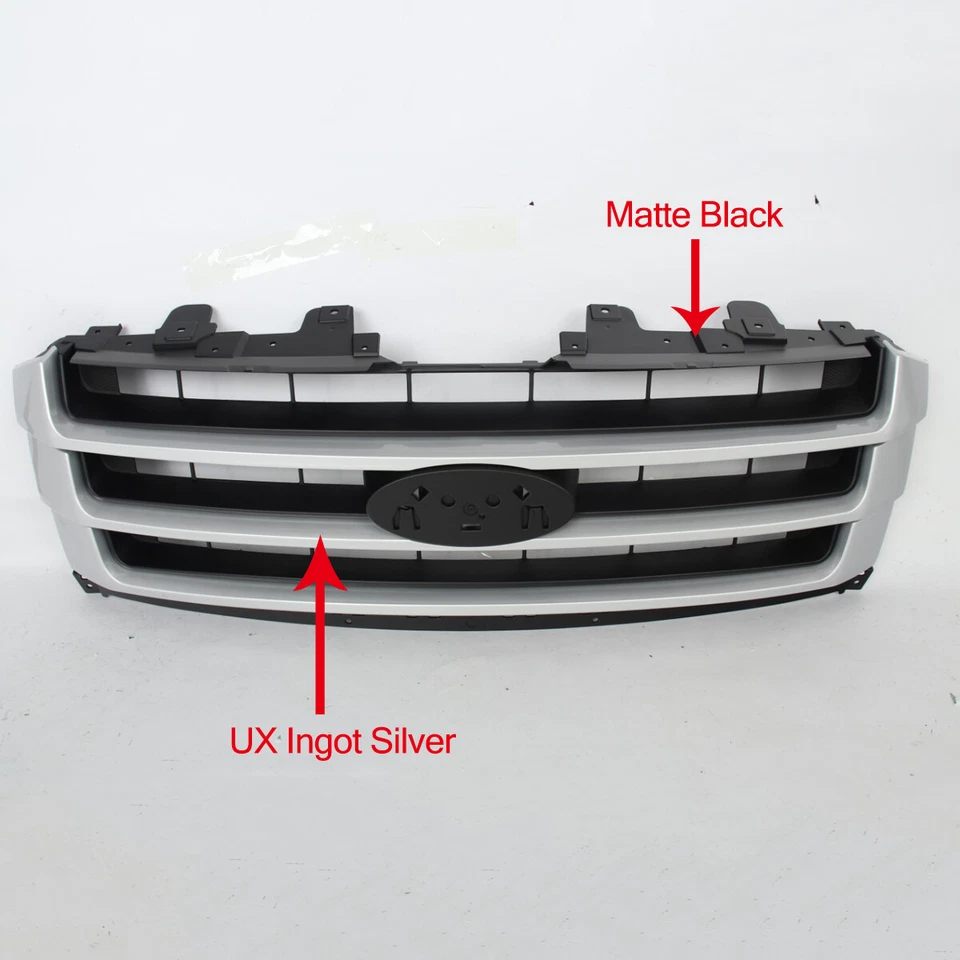 UX Ingot Silver Front Bumper Grille Assembly For Ford Expedition 2015-2016 2017 Foto 3 de 4