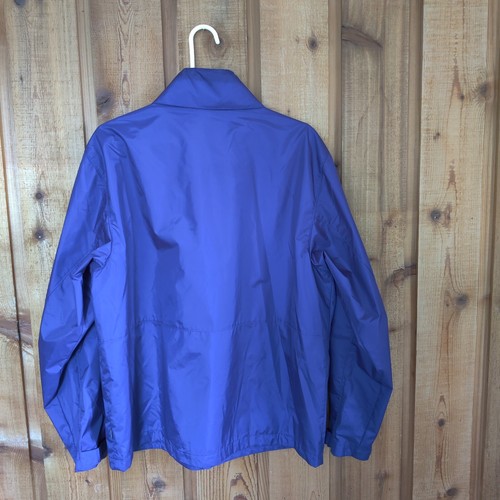 Cabelas Mens Windbreaker Size Large Dark Blue Long Sleeves Mesh Lined - Picture 2 of 13