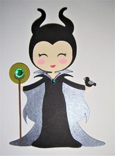 Maleficent Villain Disney Inspired Die Cut Paper Doll Scrapbook Embellishment