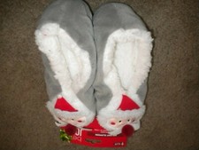 Be Jolly soft Santa slippers slip-on fleece inside NEW Women's 7/8