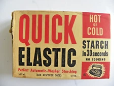 Vintage Advertising Quick Elastic  Hot Or Cold Starch 6 Oz. Box
