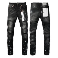 New Purple Brand men's fashion splash-ink Slim fit jeans !