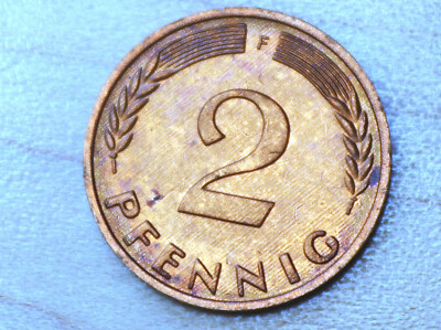 1970 F Germany 2 Pfennig Unc.