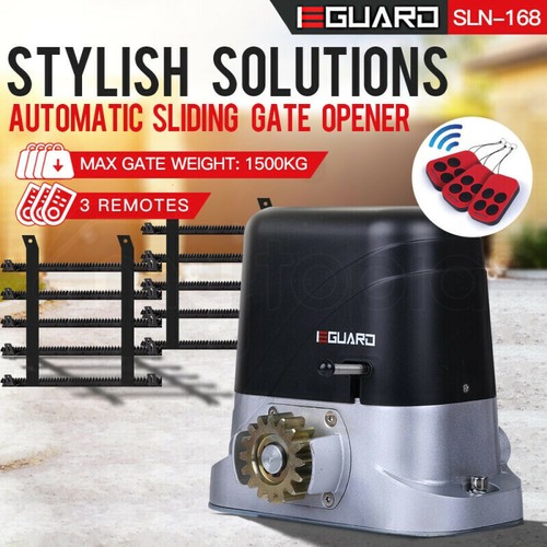 EGUARD Automatic Sliding Gate Opener 6m 1500kg Auto Motorised Remote